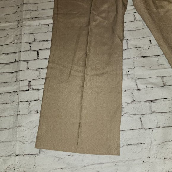 Hamilton House Dress Pants Mens 36×28 Straight Leg Pleated Front Khaki - Picture 4 of 12